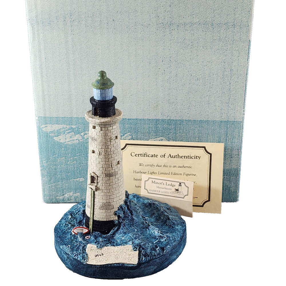Harbour Lights Lighthouses 1991 Minots Ledge Massachusetts #131